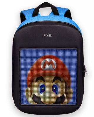 Рюкзак 15" Pixel "ONE" полиэстер голубой черный PXONEBS01