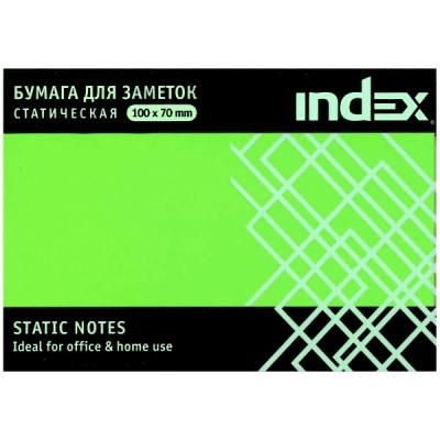 Блок бумажный Index 100 листов 70х100 мм зеленый 4680291031332