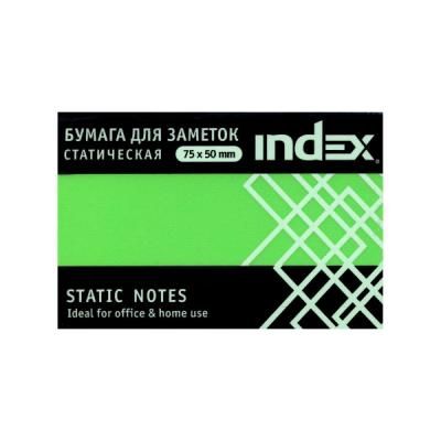 Блок бумажный Index 100 листов 50х75 мм зеленый 4680291031301