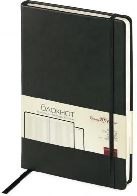 Бизнес-Блокнот А5, 100 л., твердая обложка, под кожу "VELVET", на резинке, Bruno Visconti, Черный, 3-525/02
