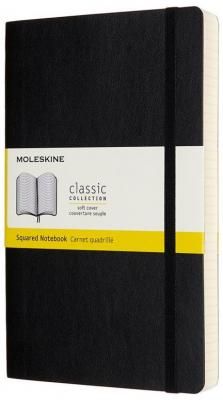 Блокнот Moleskine CLASSIC SOFT EXPENDED QP617EXP Large 130х210мм 400стр. клетка мягкая обложка черный