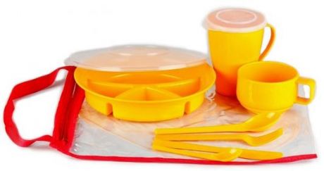 SOLARIS набор посуды на 1 персону «Вахтовый метод» жёлтый