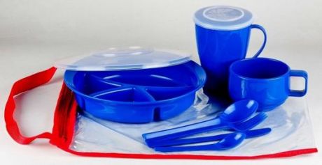 SOLARIS набор посуды на 1 персону «Вахтовый метод» синий