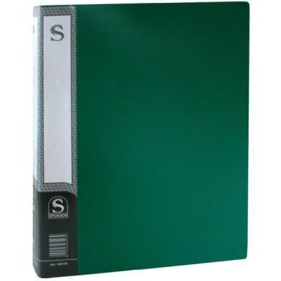 Папка с 100 файлами, форзац, ф.А4, зеленая SDB100/GN