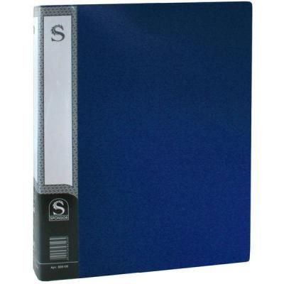 Папка с 100 файлами, форзац, ф.А4, синяя SDB100/BU