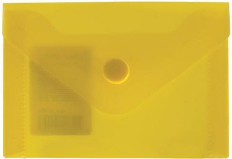 Папка-конверт с кнопкой BRAUBERG, А7, 74х105 мм, желтая, 227324