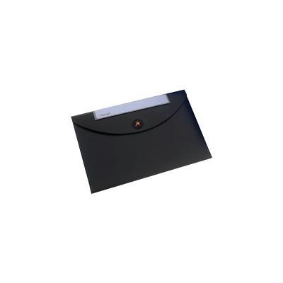 Папка-конверт Optima, 50 листов, полипропилен, черный, 5 штук, упаковка