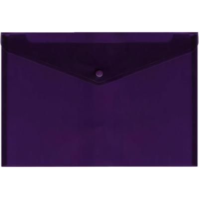 Папка-конверт с кнопкой, полупрозрачный, фиолетовый, A4 IPF352/VL
