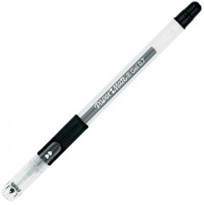 Ручка гелевая PAPER MATE "PM 300", корпус прозрачный, узел 1 мм, линия 0,7 мм, черная, S0929350