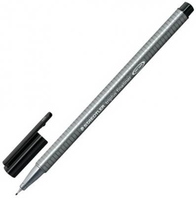 Ручка капиллярная STAEDTLER "Triplus Fineliner", ЧЕРНАЯ, трехгранная, линия письма 0,3 мм, 334-9