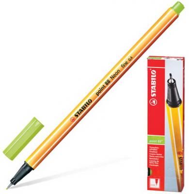 Ручка капиллярная Stabilo "Point 88" неоново-зеленый 0.4 мм