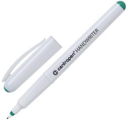 Ручка капиллярная CENTROPEN "Handwriter", ЗЕЛЕНАЯ, трехгранная, линия письма 0,5 мм, 4651/1З