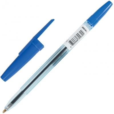 Ручка шариковая масляная СТАММ "Офис", корпус тонированный синий, узел 1,2 мм, линия 1 мм, синяя, ОФ999