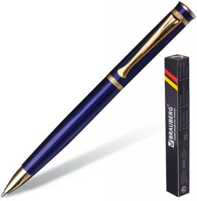 Ручка бизнес-класса шариковая BRAUBERG "Perfect Blue", корпус синий, золотистые детали, 1 мм, синяя, 141415