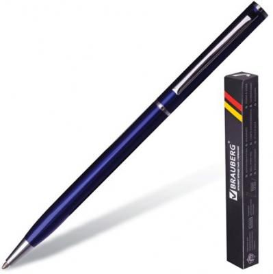 Ручка шариковая поворотная BRAUBERG "Delicate Blue" бизнес-класса 141400 синий 1 мм