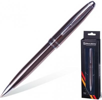 Ручка бизнес-класса шариковая BRAUBERG "Oceanic Grey", корпус серый, серые детали, 1 мм, синяя, 141420