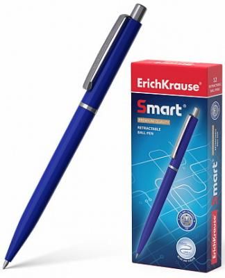 Ручка шариковая автоматическая, 1 мм, синий цв. чернил, глянцевый, синий корп., металл, ERICH KRAUSE, INCANTO NT-120, картон. короб.