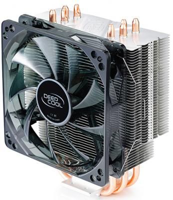 Кулер для процессора Deepcool GAMMAXX 400 BLUE BASIC Soc-FM2+/AM2+/AM3+/AM4/1150/1151/1155/ 4-pin 18-30dB Al+Cu 150W 640gr LED Ret