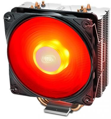 Кулер CPU DEEPCOOL GAMMAXX 400 V2 RED (универсальный, 180W, 27.8 dB, 500-1650 rpm, 120мм, 4pin, медь+ алюминий, подсветк