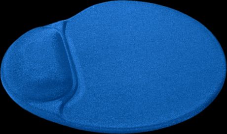 Коврик для мыши Defender гелевый Easy Work (синяя лайкра) нескользящ.основа,260х225х5мм