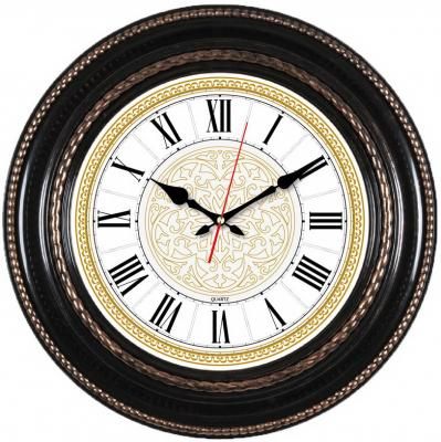 Часы настенные аналоговые Бюрократ WallC-R68P коричневый