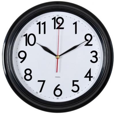 Часы настенные Бюрократ WALLC-R86P белый чёрный
