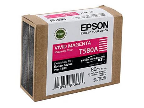 Картридж Epson C13T580A00 для Epson Stylus Pro 3880 Vivid Magenta