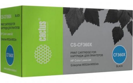 Тонер Картридж Cactus CS-CF360X черный (12500стр.) для HP CLJ M552dn/M553dn/M553N/M553x