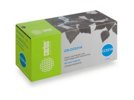 Картридж Cactus CS-CC531A для HP Color LaserJet CP2025/CM2320mfp голубой 2800стр