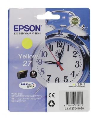 Картридж Epson C13T27044020/22 для Epson WF7110/7610/7620 желтый 350стр