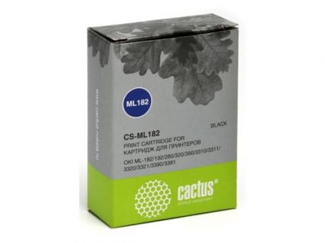 Картридж матричный Cactus CS-ML182 для OKI ML-182/192/280/320/390, ресурс 2 000 000 зн.black