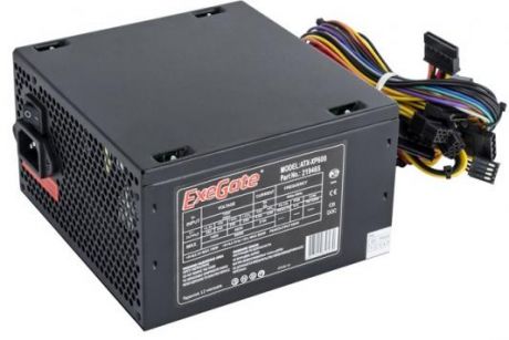 Exegate EX259609RUS-S Блок питания XP700, ATX, SC, black, 12cm fan, 24p+4p, 6/8p PCI-E, 3*SATA, 2*IDE, FDD + кабель 220V с защитой от выдергивания