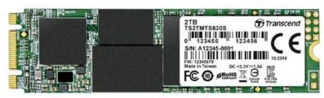 Твердотельный накопитель SSD M.2 2 Tb Transcend 830S Read 560Mb/s Write 520Mb/s 3D NAND TLC (TS2TMTS830S)