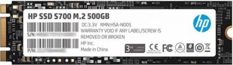 Твердотельный диск 500GB HP S700 M.2, SATA III, 3D TLC [R/W - 563/515 MB/s]