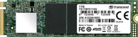 Твердотельный накопитель SSD M.2 1 Tb Transcend TS1TMTE110S Read 1700Mb/s Write 1500Mb/s 3D NAND TLC