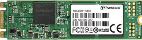 Твердотельный накопитель SSD M.2 64 Gb Transcend TS64GMTS800S Read 560Mb/s Write 310Mb/s MLC