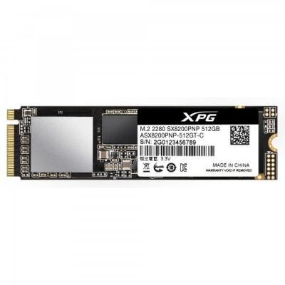 Твердотельный накопитель SSD M.2 512 Gb A-Data ASX8200PNP-512GT-C Read 3500Mb/s Write 2300Mb/s 3D NAND TLC