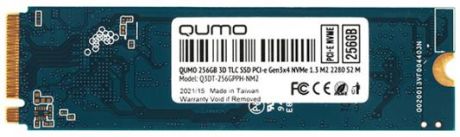 Твердотельный накопитель SSD M.2 256 Gb QUMO Novation Read 2500Mb/s Write 1100Mb/s 3D NAND TLC