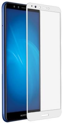 Закаленное стекло с цветной рамкой (fullscreen+fullglue) для Huawei Honor 7A Pro/Y6 (2018)/Honor 7C/Y6 Prime (2018) DF hwColor-54 (white)