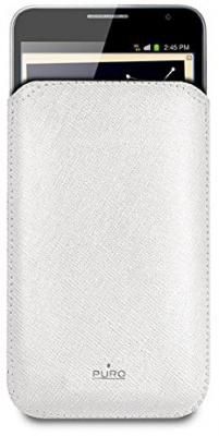 Чехол Puro Slim Essential Case для Samsung Galaxy Note (эко-кожа, белый)
