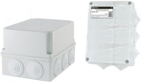 Коробка распаячная ТДМ SQ1401-1245 ОП 190х140х120мм крышка IP44 10гермовводов инд.штрихкод