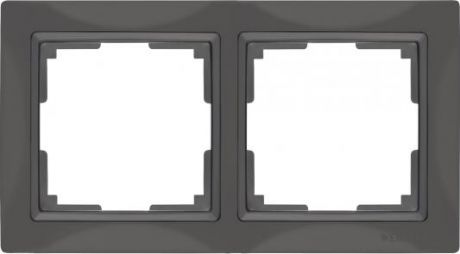 Рамка Snabb Basic на 2 поста серо-коричневый WL03-Frame-02 4690389099045