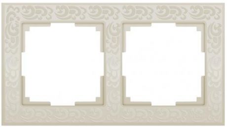 Рамка Flock на 2 поста слоновая кость WL05-Frame-02-ivory 4690389046919