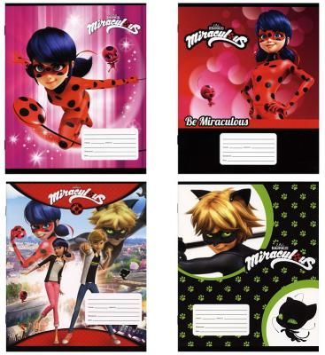 Тетрадь Action! LADYBUG 12 листов линейка скрепка