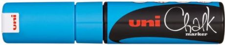 Маркер для окон и стекла UNI Chalk PWE-8K L.BLUE 8 мм синий