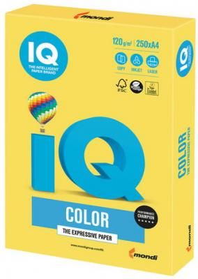 Бумага IQ color, А4, 120 г/м2, 250 л., интенсив, канареечно-желтая, CY39