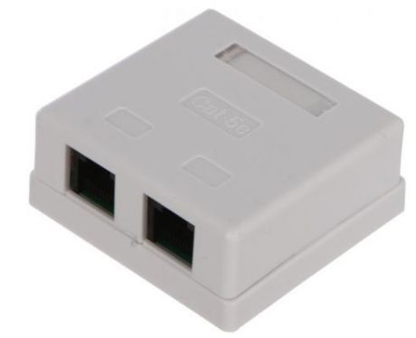 Розетка внешняя RJ-45 (UTP) 5E кат. двойная,TV-COM<STV-2RJ45U>