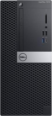ПК Dell Optiplex 7070 MT i7 9700 (3)/16Gb/1Tb 7.2k/SSD256Gb/RX 550 4Gb/DVDRW/CR/Windows 10 Professional/GbitEth/WiFi/BT/260W/клавиатура/мышь/черный/серебристый