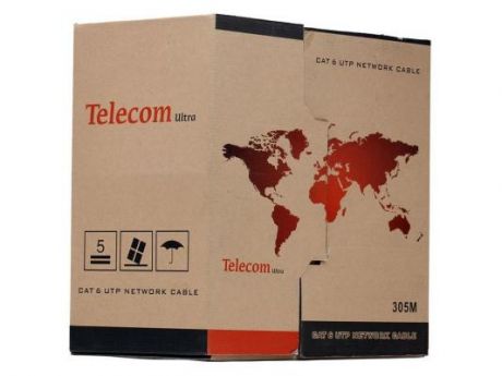 Кабель "Telecom" Ultra Pro UTP кат. 6 (бухта 305м) TU634057 (Омедненный)