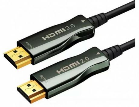 Кабель HDMI 40м Wize AOC-HM-HM-40M круглый черный